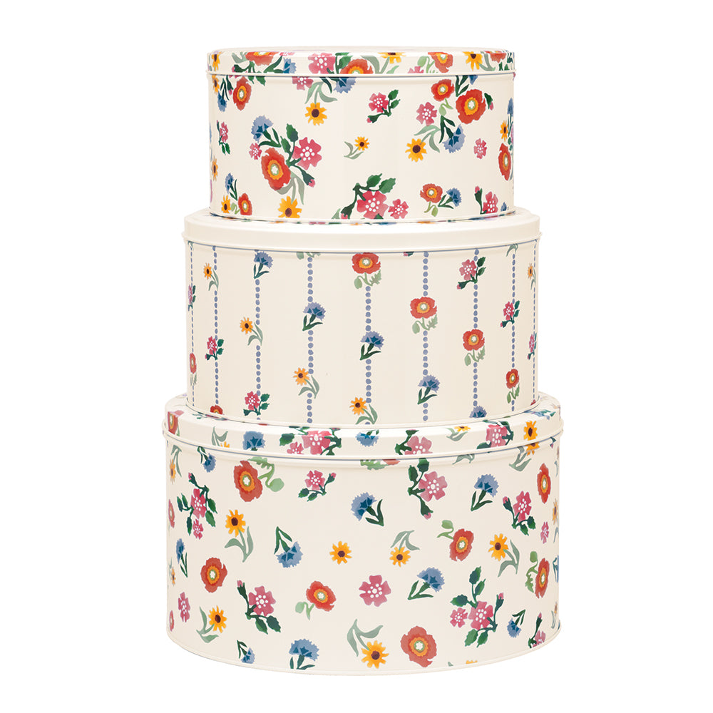 Emma Bridgewater Poppies Set 3 cake tins 250 (d) x 150mm 223 (d) x 120mm 195 (d) x 105mm