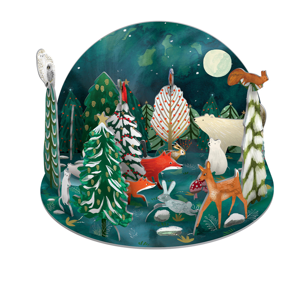 Northern Lights Wild Winter Forest Pop and Slot Roger la Borde 3D Advent Calendar