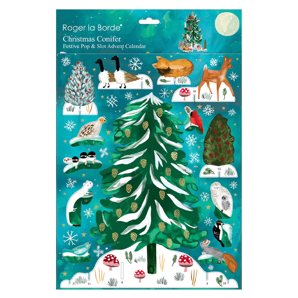 Christmas Conifer Pop and Slot Roger la Borde 3D Advent Calendar