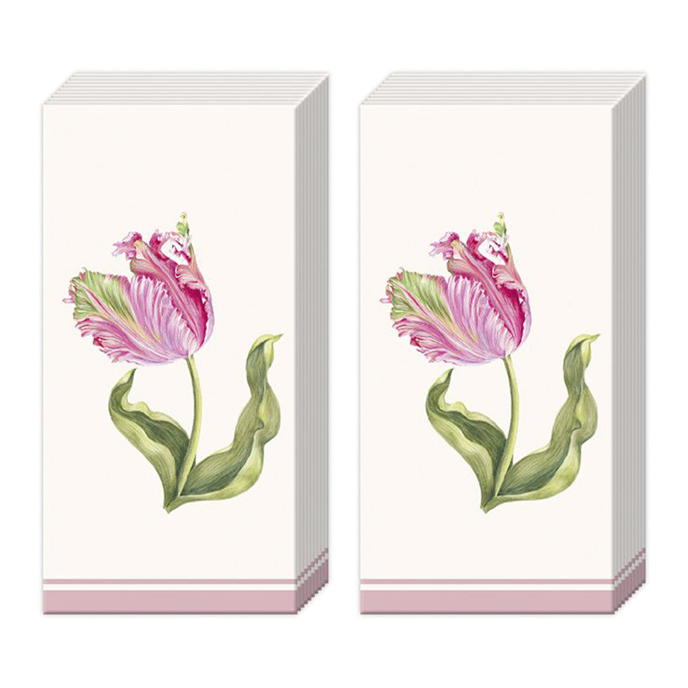Driselle Cream Tulip IHR Pocket Tissues 2 packs of 10 Tissues 20cm sq