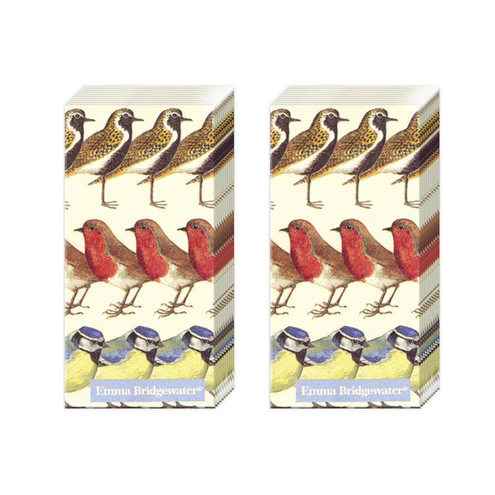 Emma Bridgewater Birds IHR Pocket Tissues 2 packs of 10 Tissues 20cm sq
