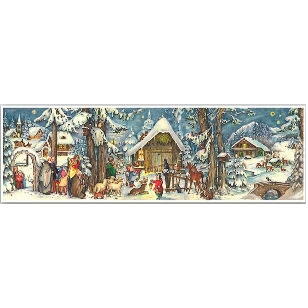 Panoramic Snowscene Richard Sellmer Advent Calendar 200 x 70mm