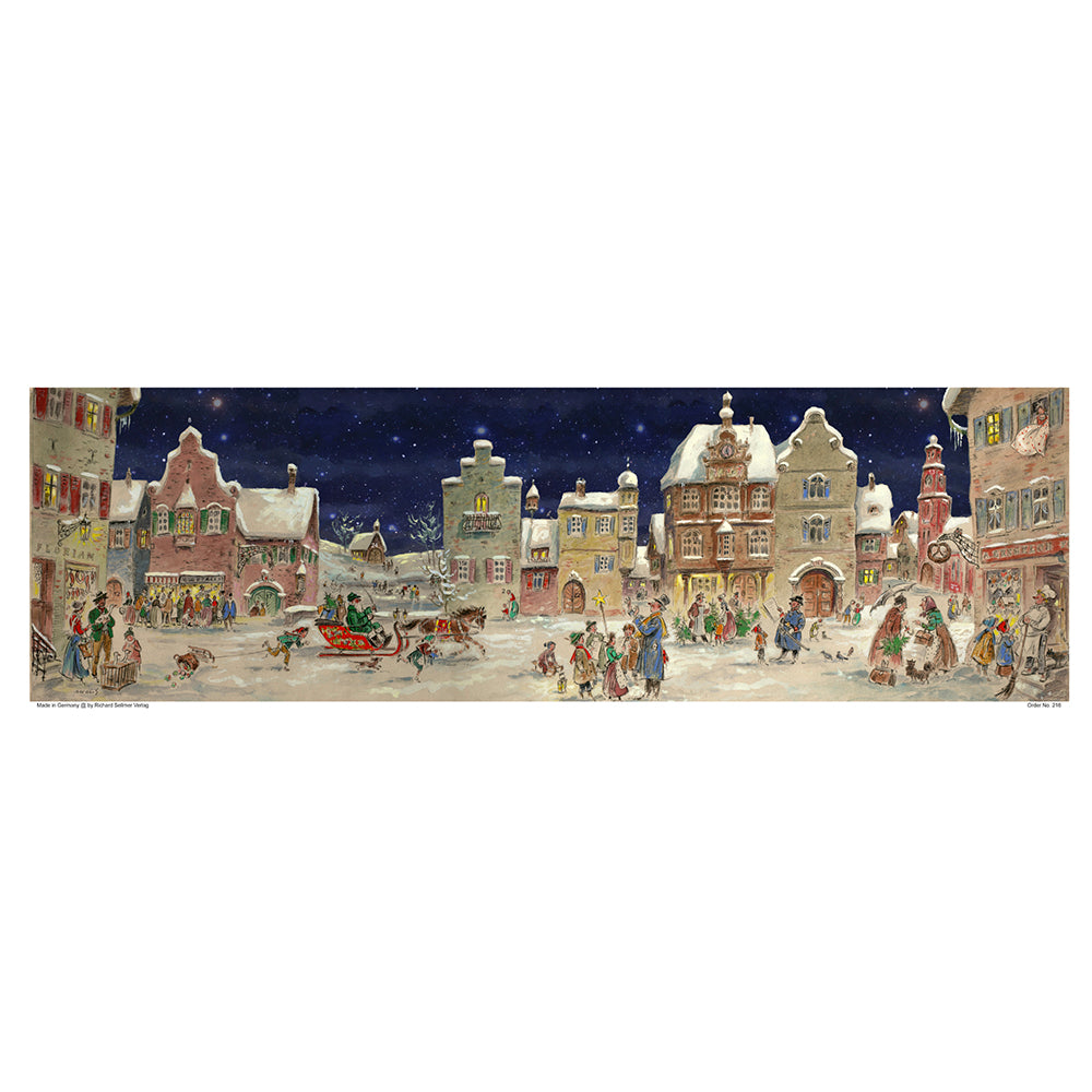 Christmas Village Richard Sellmer Advent Calendar 215 x 700 mm