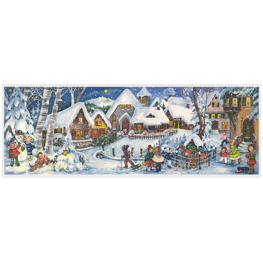 Snow Joys in the Village 33 x 21 cm Richard Sellmer Advent Calendar