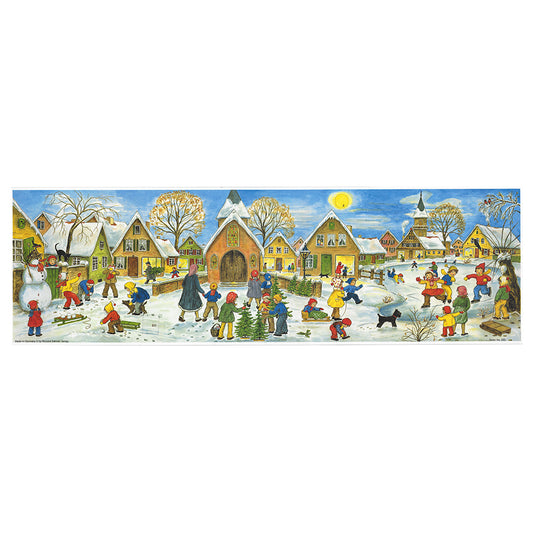 Snowscene Children Snow Richard Sellmer Advent Calendar 210 x 690 mm