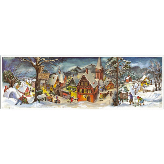 Snowscene Village Snow Richard Sellmer Advent Calendar 265 x 355 mm