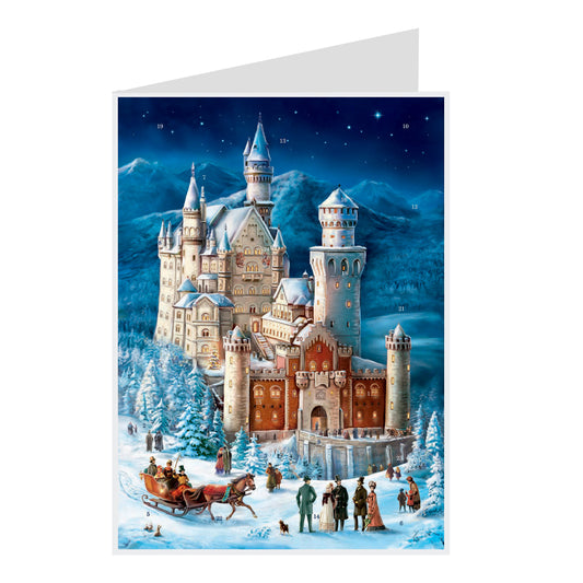 Neuschwanstein 148 x 105 mm Richard Selmer Advent Calendar Card with envelope