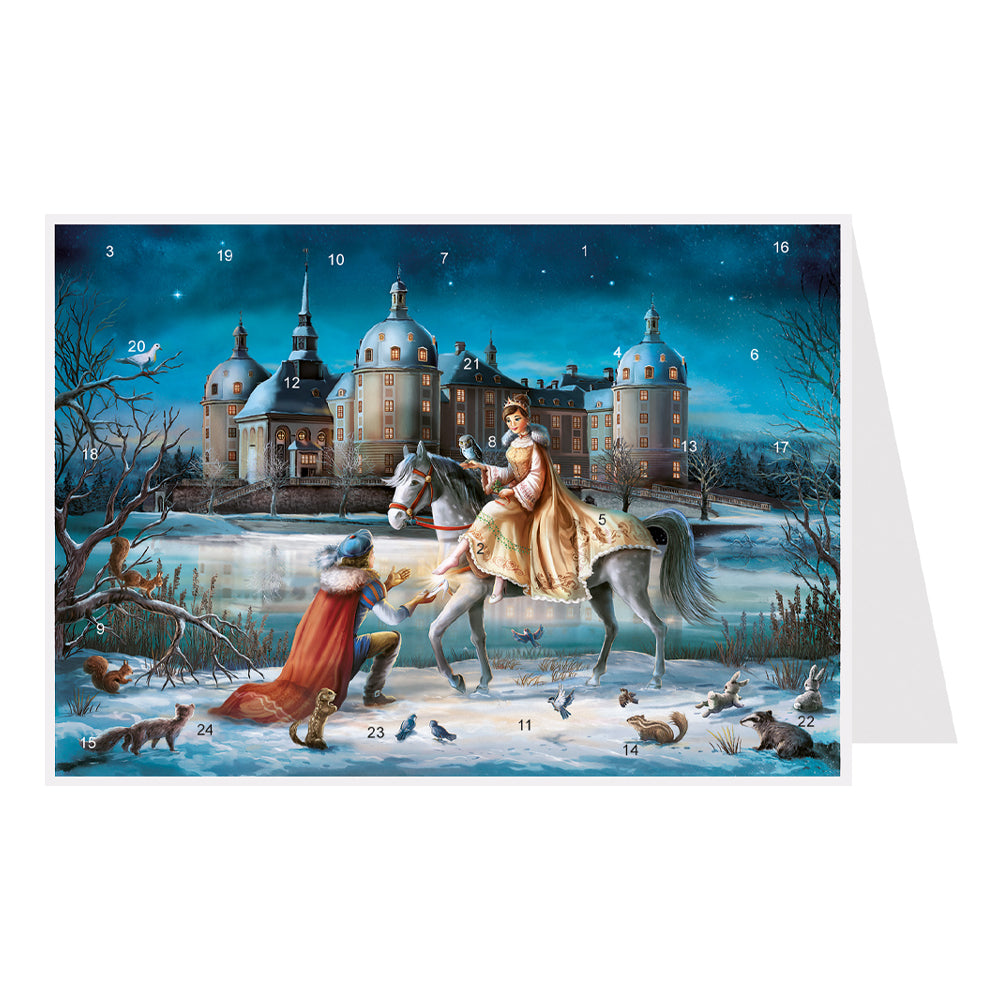 Moritzburg Castle 148 x 105 mm Richard Selmer Advent Calendar Card with envelope
