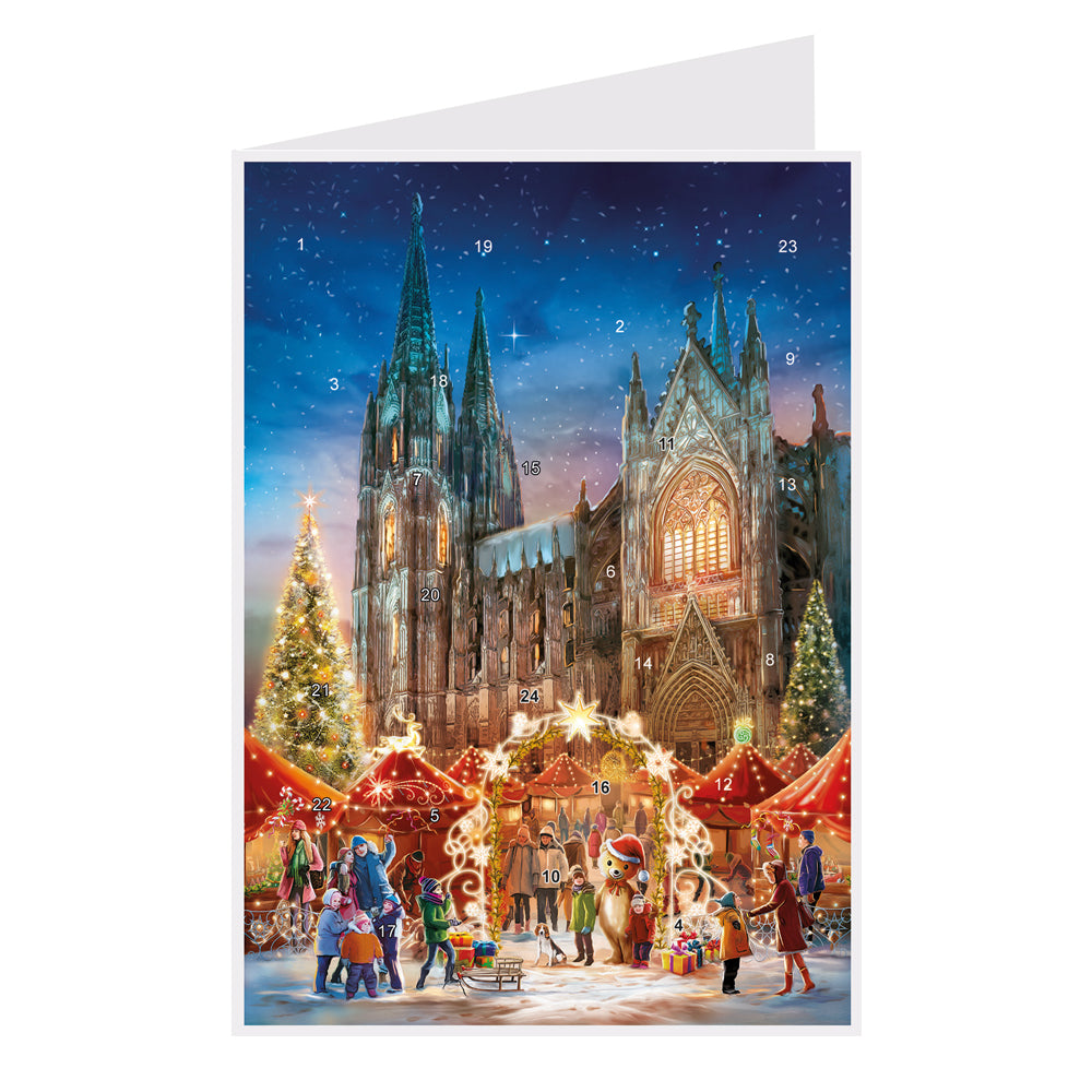 Cologne 148 x 105 mm Richard Selmer Advent Calendar Card with envelope