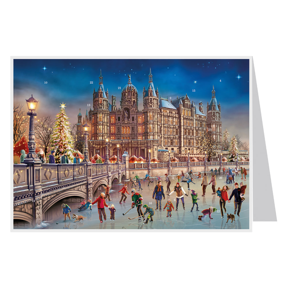 Schwerin Castle 148 x 105 mm Richard Selmer Advent Calendar Card with envelope