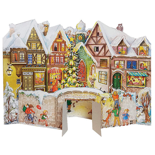 Children Playing House Richard Sellmer Advent Calendar 370 x 265 mm Two Part Freestanding glitter translucent windows