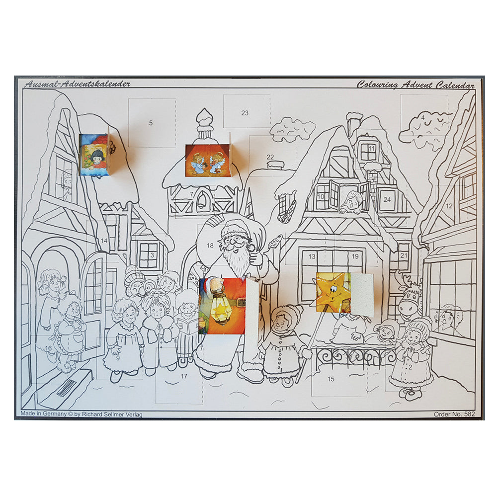 Santa Colouring Advent Calendar 21 x 27.5 cm Richard Sellmer