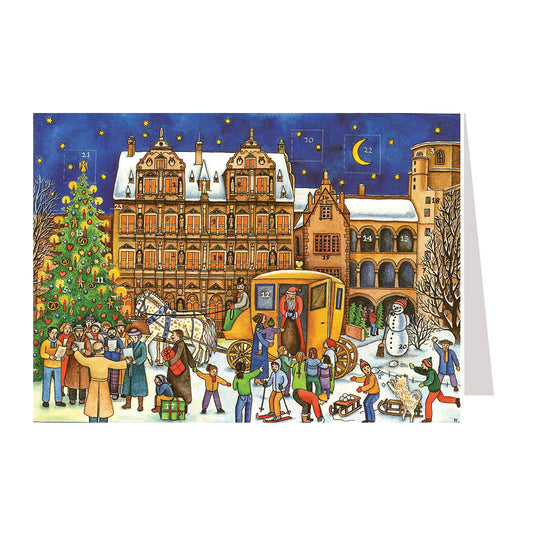 Snowscene Market Richard Sellmer Midi Advent Card 210 148 mm