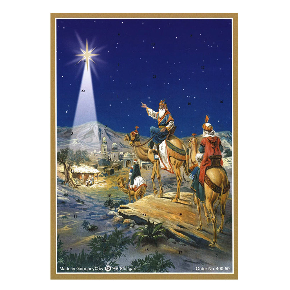 Nativity Wise Men Following the Star Richard Sellmer Midi Advent Card 210 148 mm