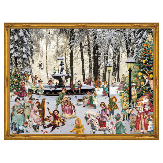 Victorian Fountain in the Park Richard Sellmer Advent Calendar  355 x 265 mm glitter & translucent windows