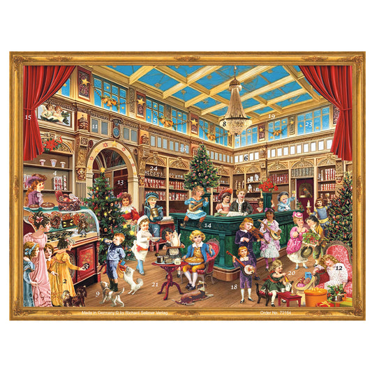 Victorian Shop Richard Sellmer Advent Calendar  355 x 265 mm glitter & translucent windows