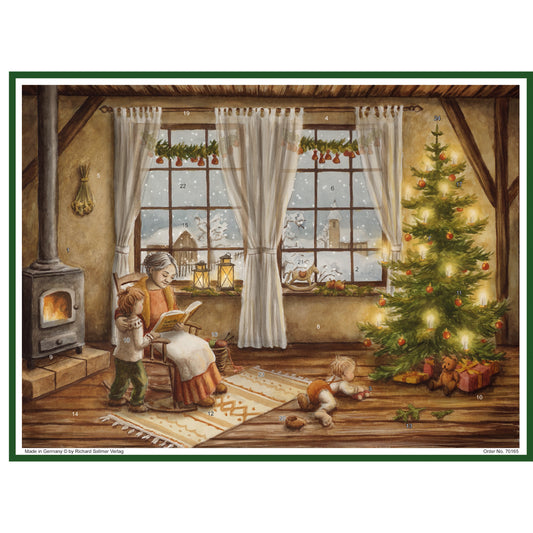 Grandmother in the Good Old Parlour Richard Sellmer Advent Calendar  355 x 265 mm glitter & translucent windows