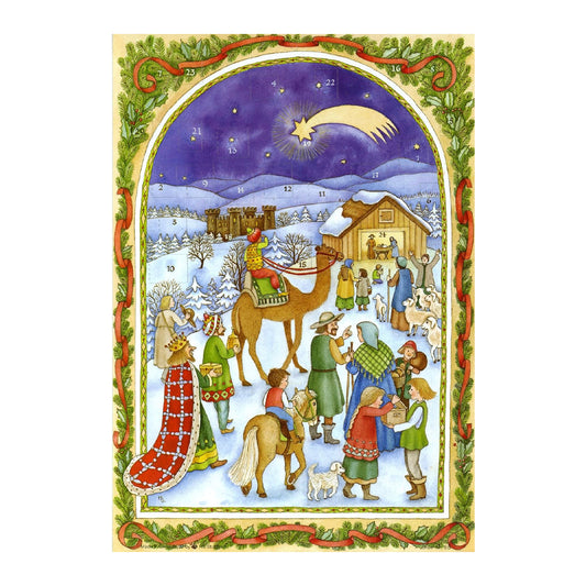 Nativity 3 Wise Men Richard Sellmer Advent Calendar 297 x 210 mm Glitter and Translucent Windows