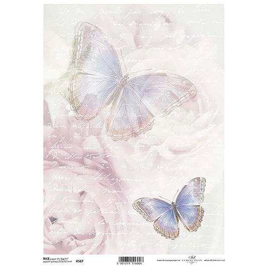 Butterflies Rice Paper A4 ITD Rice Paper for Decoupage
