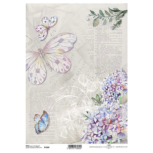 Butterflies Rice Paper A4 ITD Rice Paper for Decoupage