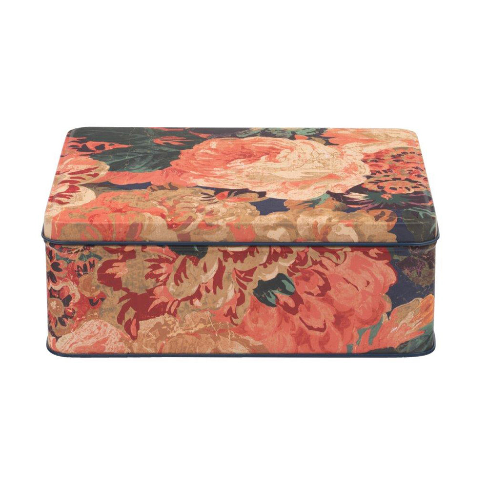 Sanderson - Very Rose & Peony Deep Rectangular Tin 195 x 154 x 75mm