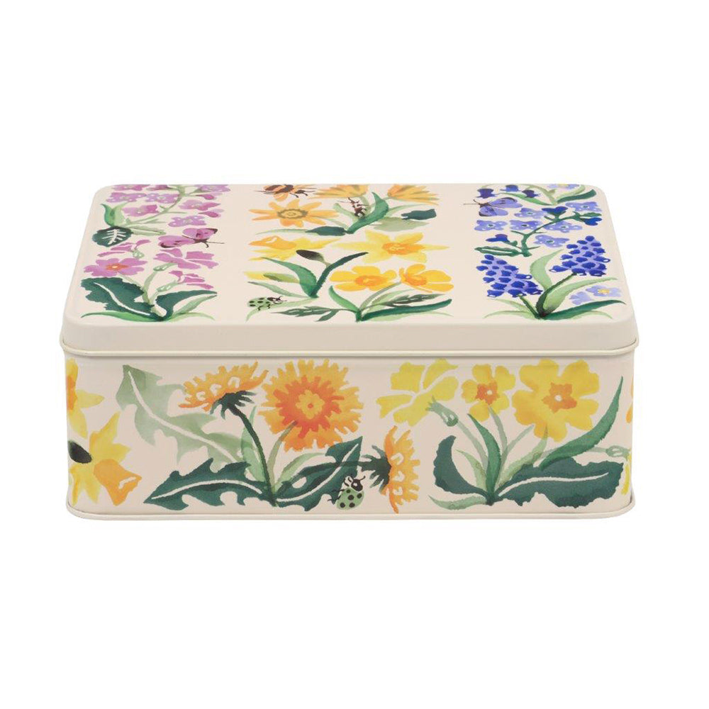 Emma Bridgewater Wild Flowers Deep Rectangular Tin 195 x 154 x 75mm