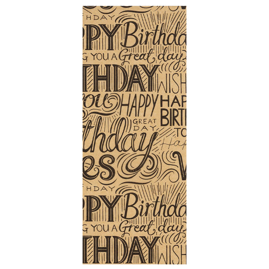 Birthday Kraft 4 sheets tissue wrapping paper 50 x 75 cm