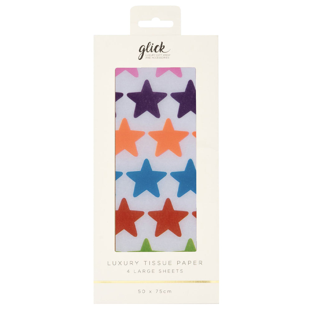 Jazzy Stars Glick 4 sheets tissue wrapping paper 50 x 75 cm