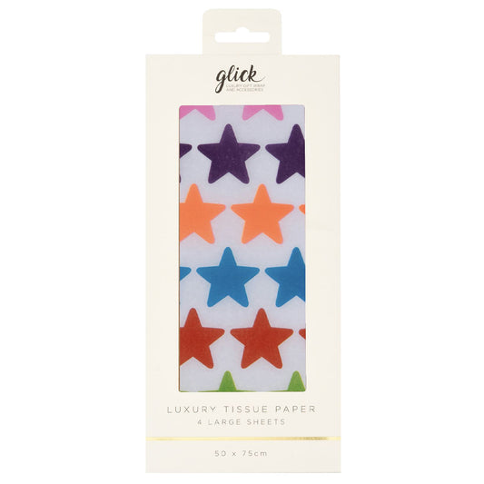 Jazzy Stars Glick 4 sheets tissue wrapping paper 50 x 75 cm