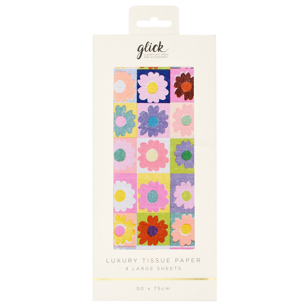 Petal Pop Daisy Flower 4 sheets tissue wrapping paper 50 x 75 cm