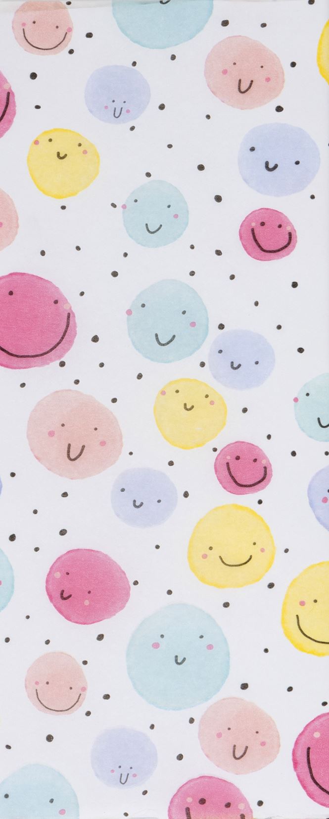 Giggle Piggle Smiley Faces Glick 4 sheets tissue wrapping paper 50 x 75 cm