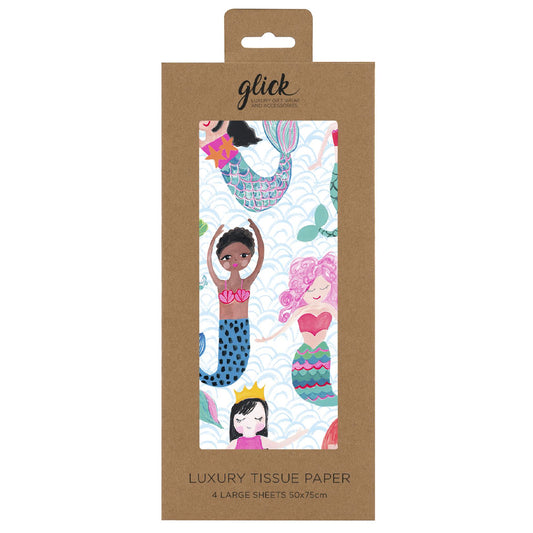 Mermaid Glick 4 sheets tissue wrapping paper 50 x 75 cm
