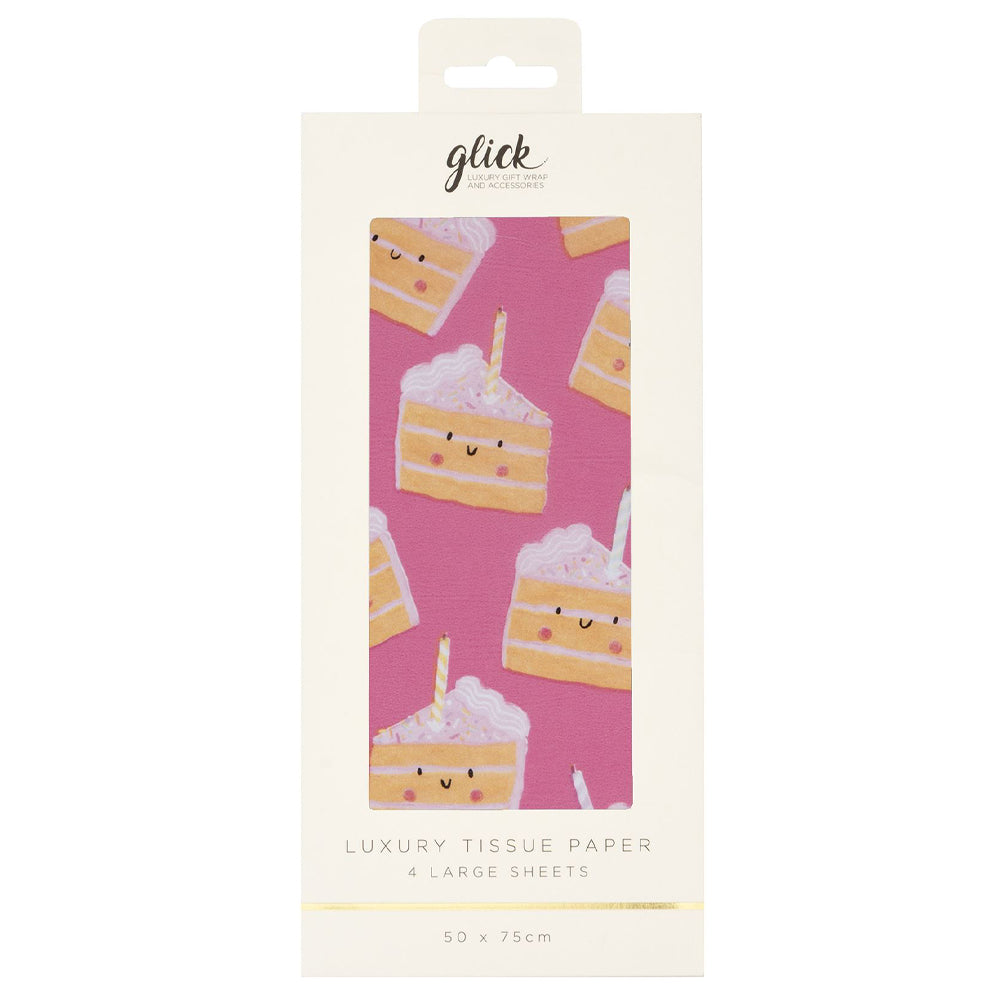 Cakey Pink Glick 4 sheets tissue wrapping paper 50 x 75 cm