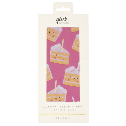 Cakey Pink Glick 4 sheets tissue wrapping paper 50 x 75 cm