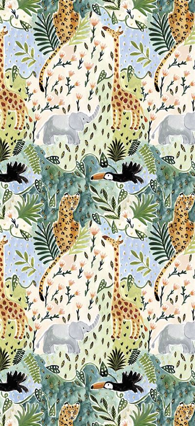 Safari Animals Louise Mulgrew Glick 4 sheets tissue wrapping paper 50 x 75 cm