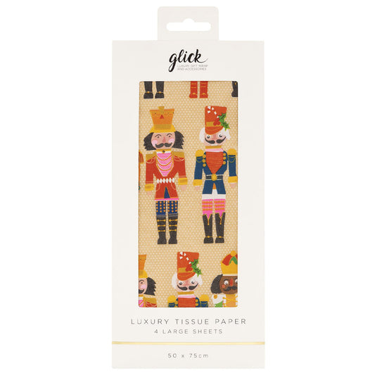 Nutcracker Kraft Christmas 4 sheets tissue wrapping paper 50 x 75 cm