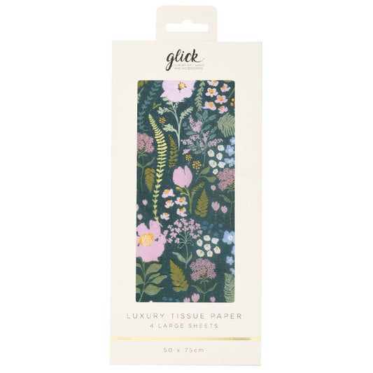 Flowering Floral Flowers Glick 4 sheets tissue wrapping paper 50 x 75 cm