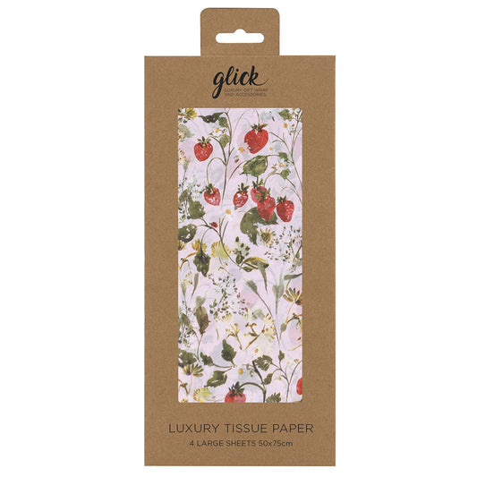 Strawberry Patch Glick 4 sheets tissue wrapping paper 50 x 75 cm