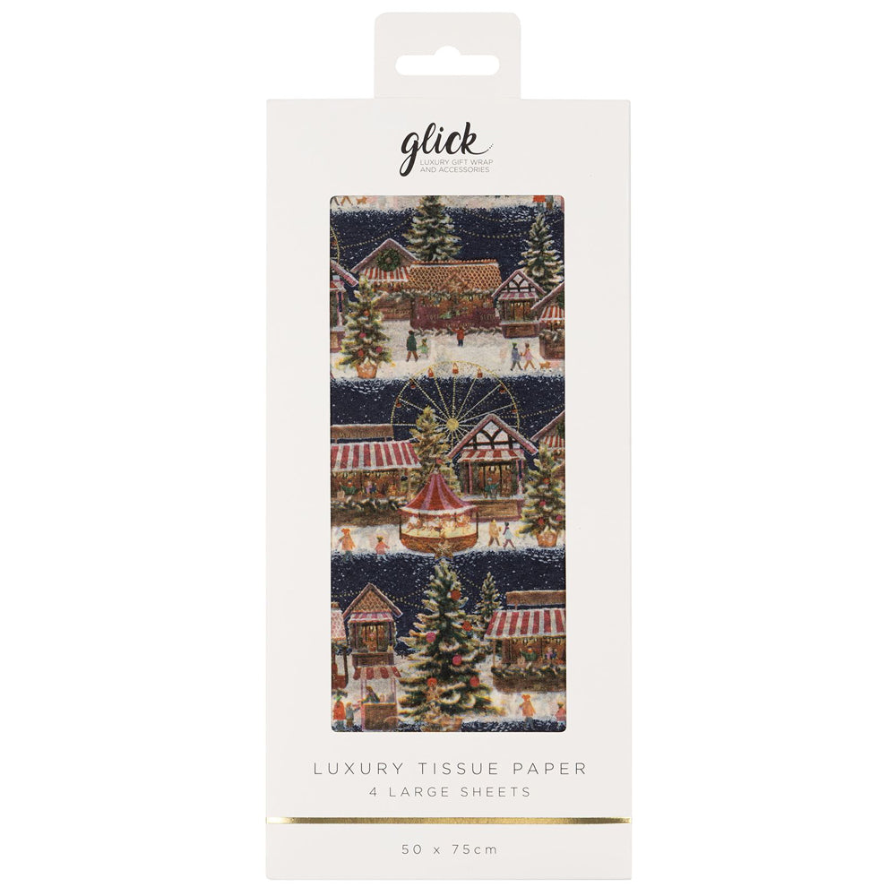 Christmas Market Blue Christmas 4 sheets tissue wrapping paper 50 x 75 cm