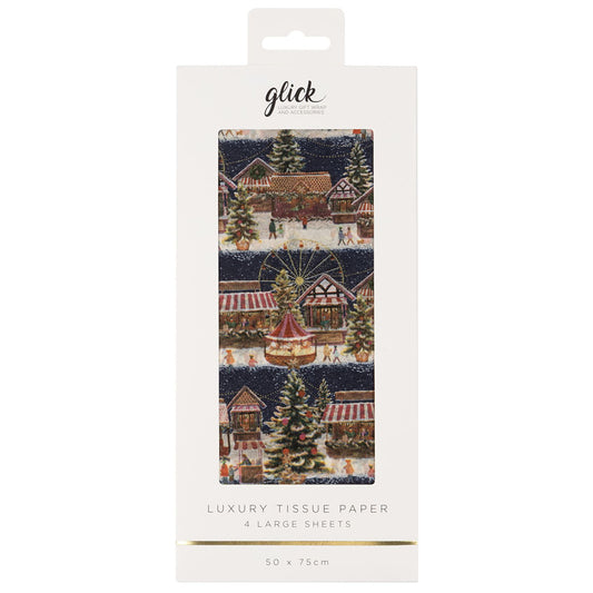 Christmas Market Blue Christmas 4 sheets tissue wrapping paper 50 x 75 cm
