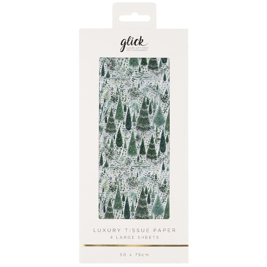 Moonlit Glade Christmas 4 sheets tissue wrapping paper 50 x 75 cm