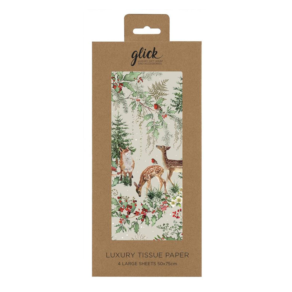 ENCHANTED WOODLAND Glick 4 sheets tissue wrapping paper 50 x 75 cm
