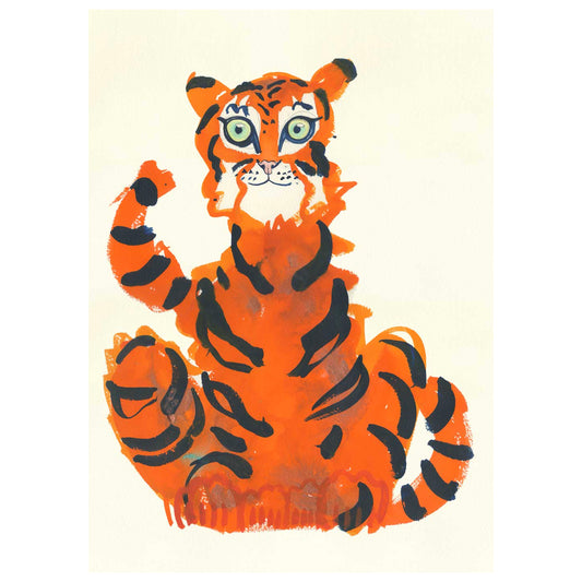 Tiger - Greeting Card  - Daniel Mackie Designs 7 x 5 inches wrapped in cello with envelope