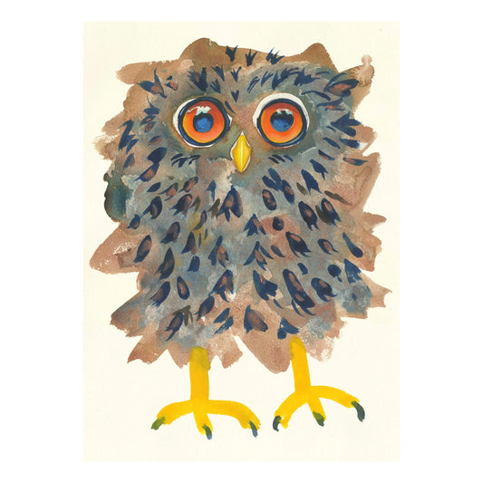Owl - Greeting Card  - Daniel Mackie Designs 7 x 5 inches wrapped in cello with envelope