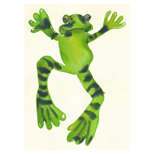 Frog - Greeting Card  - Daniel Mackie Designs 7 x 5 inches wrapped in cello with envelope