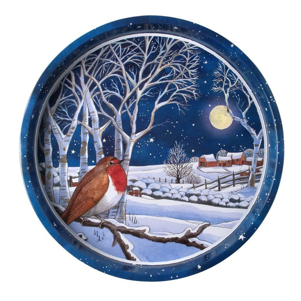 Emma Bridgewater Feels Like Winter Robin Christmas Deepwell Tray 300 (d) mm