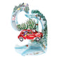 Driving Home For Christmas Pendulum Christmas Card Decoration 39 x 21 x 17cm Santoro