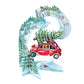 Driving Home For Christmas Pendulum Christmas Card Decoration 39 x 21 x 17cm Santoro