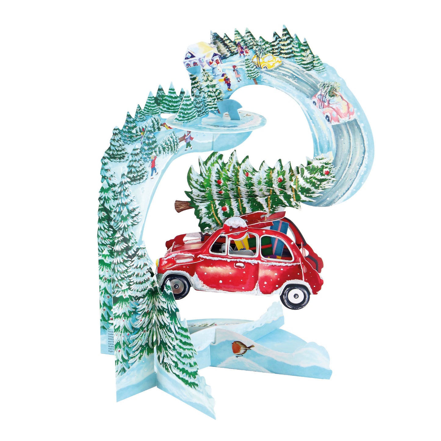 Driving Home For Christmas Pendulum Christmas Card Decoration 39 x 21 x 17cm Santoro