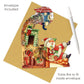 Hurry Down The Chimney Pendulum  3 D Pop Up Christmas Card Decoration 39 x 21 x 17cm Santoro
